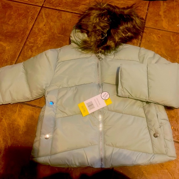 Girly Sage puffer waist length Coat - Picture 1 of 7